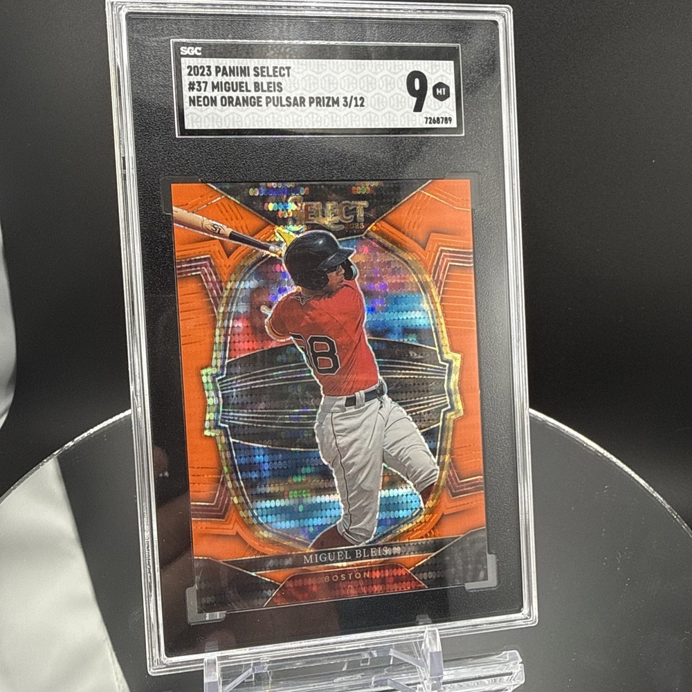 2023 Prizm Neon Orange Pulsar 3/12 Miguel Bleis SGC‎ 9 - Very Rare.